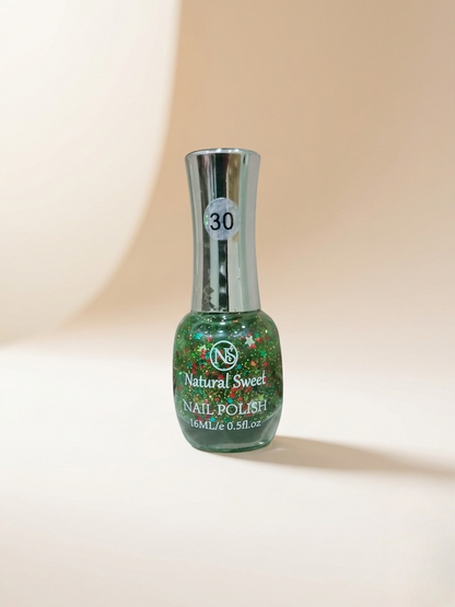 Natural Sweet Gillters Nail Polish