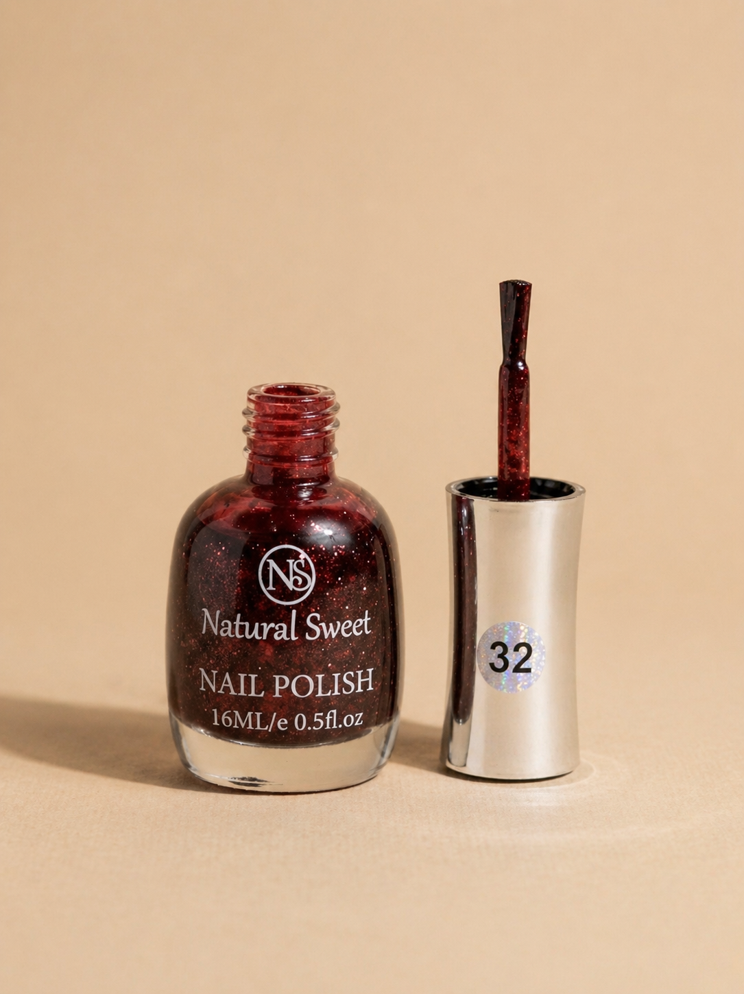 Natural Sweet Gillters Nail Polish