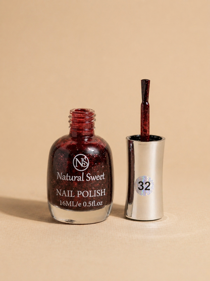 Natural Sweet Gillters Nail Polish