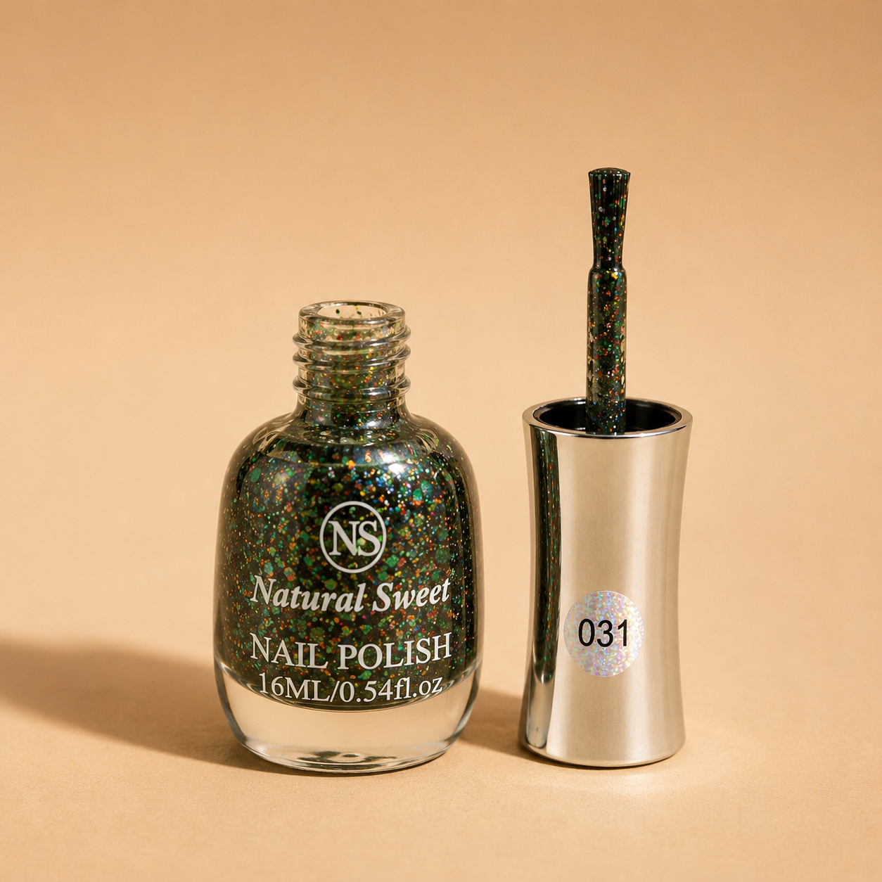 Natural Sweet Gillters Nail Polish